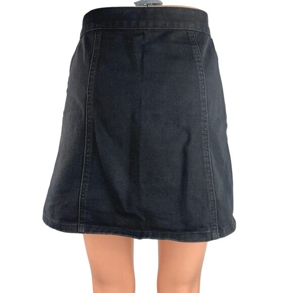 Urban Outfitters BDG Women's Black Denim Button Front Casual Mini Skirt Size XS - Picture 3 of 5